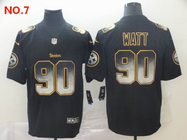 Men's Pittsburgh Steelers #90 T.J. Watt Jersey NO.7;